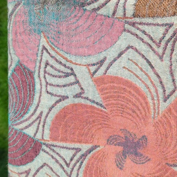 Floral Wool Scarf - Picture 2 of 6